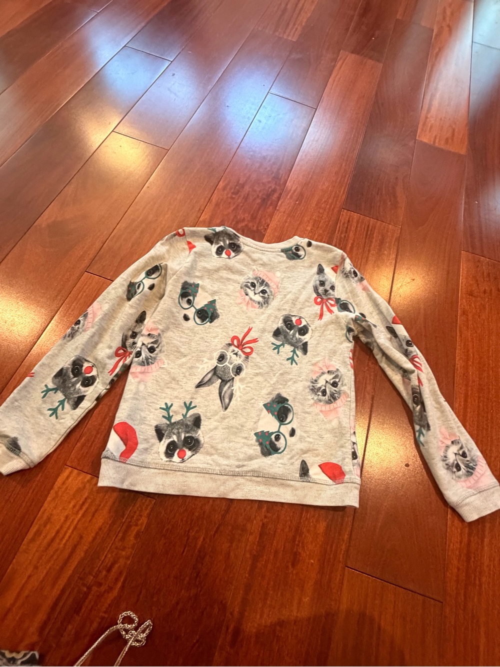 H&M Kids Holiday Animal Print Sweatshirt - Light Gray